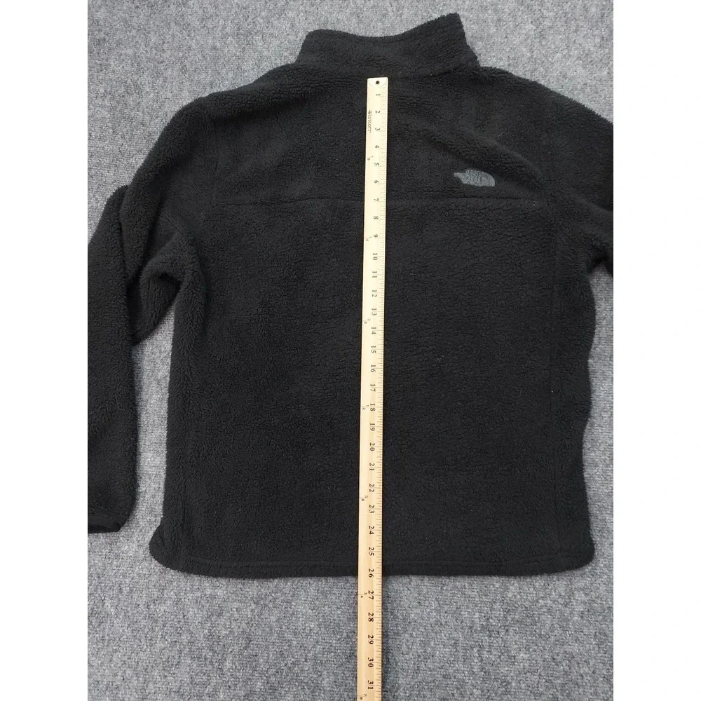 North‎ Face Fleece Jacket Mens Large Black Full Zip Mock Neck Outdoor